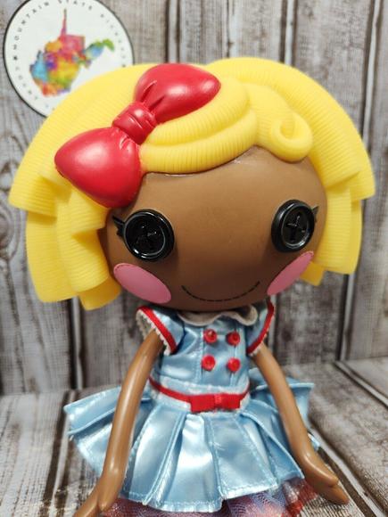 Lalaloopsy Dot Starlite Full Size 12" Doll Blonde Hair Dark Skin - Picture 4 of 7